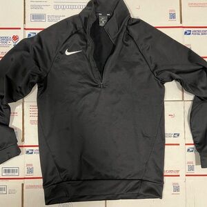 New Nike Dri-Fit Black Long Sleeve Athletic 3/4 Zip Sweatshirt Size Small